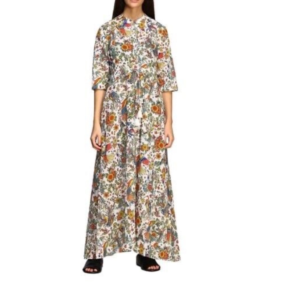 Tory Burch Printed ShirtDress Dress XS Promised Land Cover Up $448 - Picture 6 of 9